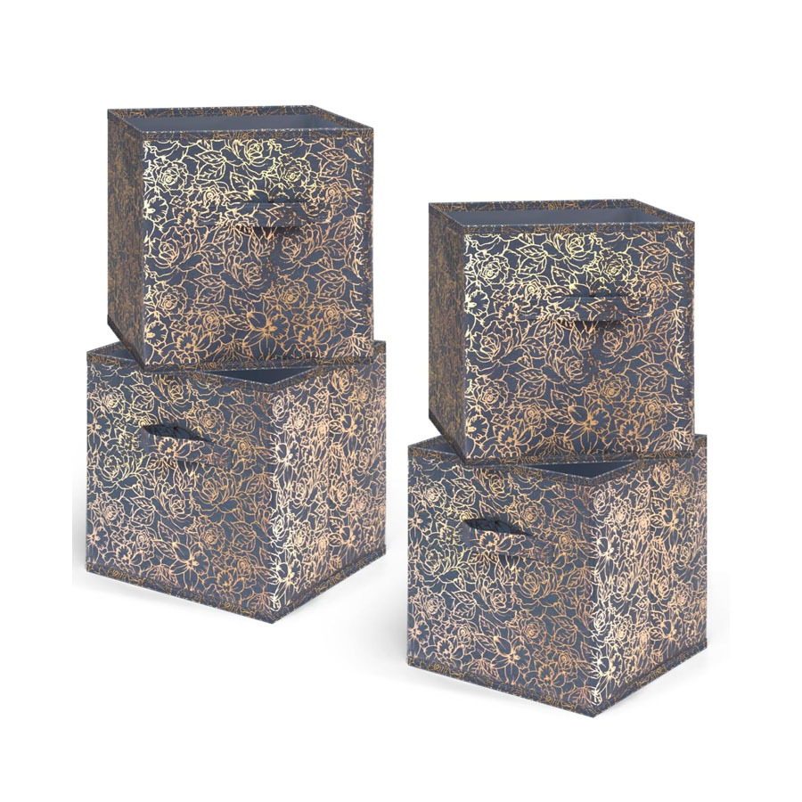 Caja de almacenamiento sin tapa, cajón de sala de estar para el hogar, tela plegable, almacenamiento de artículos diversos, caja de almacenamiento de ropa gruesa de Amazon