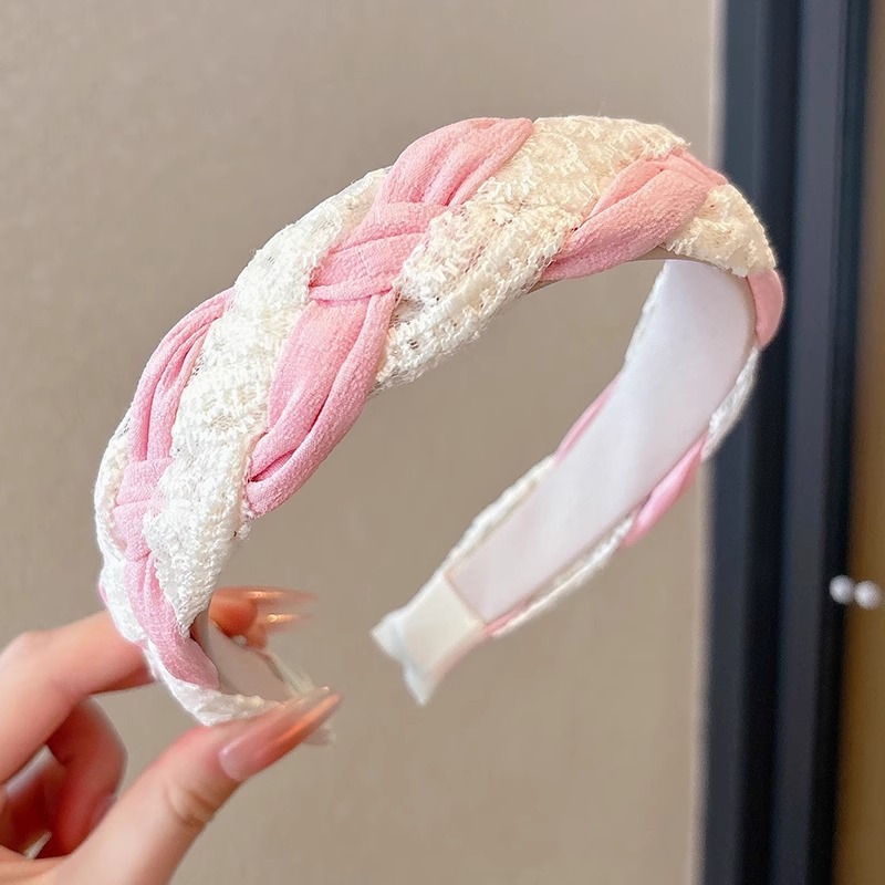 2025 nuevo cinturón de cabello de alta calidad de encaje trenzado de torsión francesa, cráneo alto, cara pequeña y ancha, tarjeta de cabello