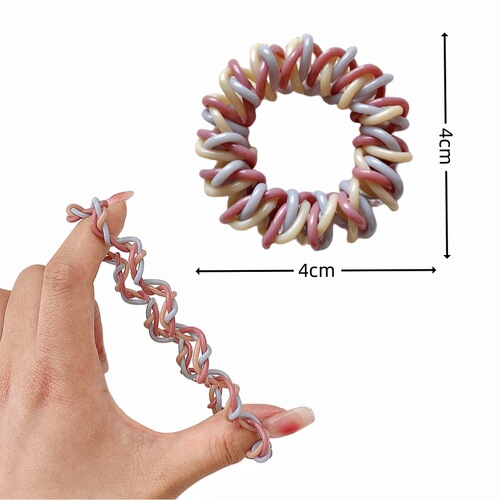Amazon cross-border three-strand winding gradient phone cord hair band seamless hair tie headband does not hurt hair headwear