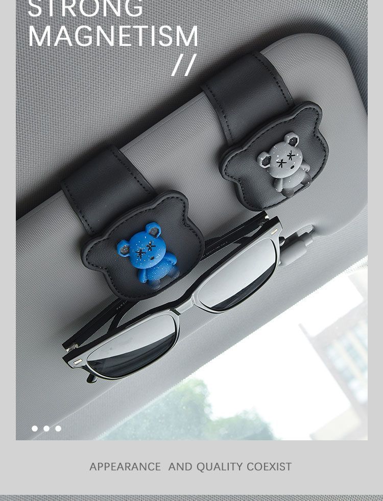 Car-Mounted Glasses Clip, Sunglasses Holder, Sun Visor Storage Box, Multifunctional Clip for Car Driver's Seat