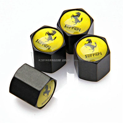 caps, F12 valve core covers, valve - ferrari-valve-caps-4-black-pieces