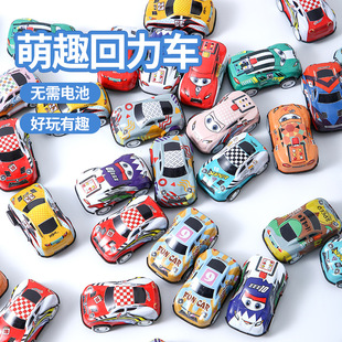 Factory cross-border TikTok alloy car iron car car pull back car children toy car racing kindergarten gift