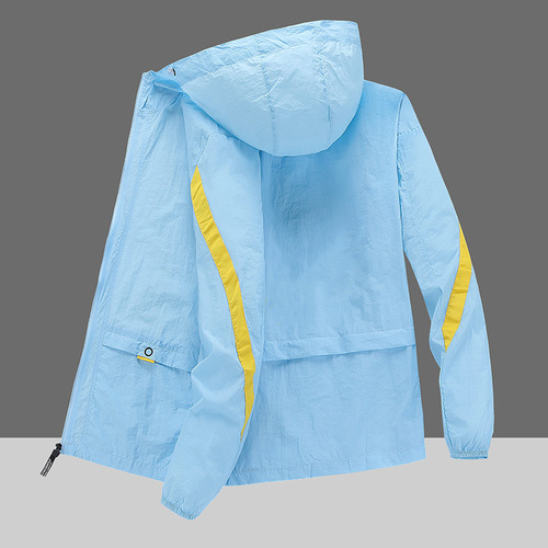 Summer Men's Fishing Sun Protective Jacket, Ice Silk Style, Breathable Skin-Friendly Outdoor Jacket for Students