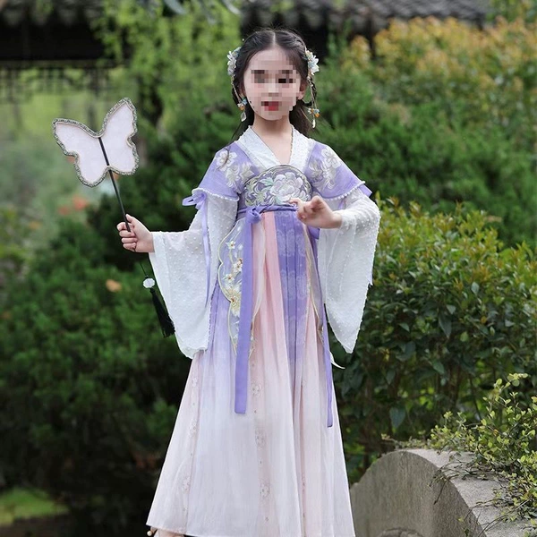 Purple Hanfu, long-sleeve