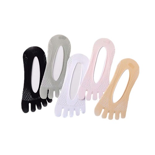 Spring and summer velvet five-toe socks, solid color, breathable, thin, fashionable, shallow mesh women's socks, split-toe five-toe socks