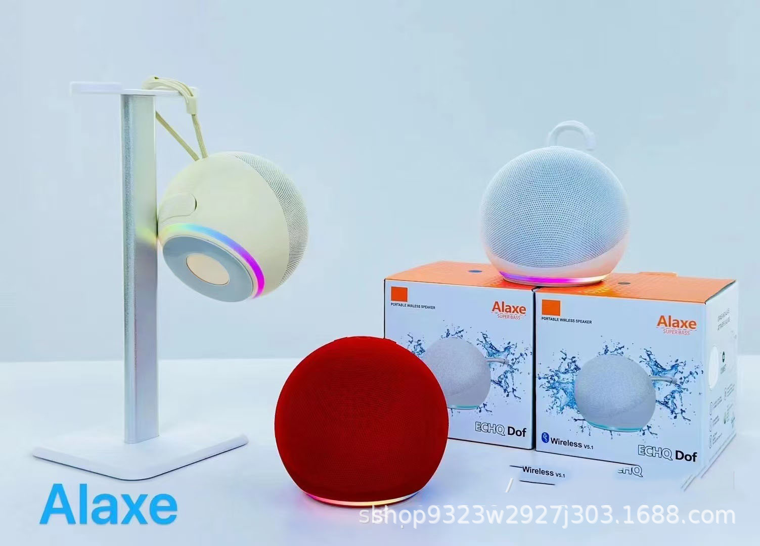 Nuevo altavoz inalámbrico Alaxe transfronterizo, soporte de pared, tarjeta de tela, audio pequeño, escritorio, mini subwoofer pesado