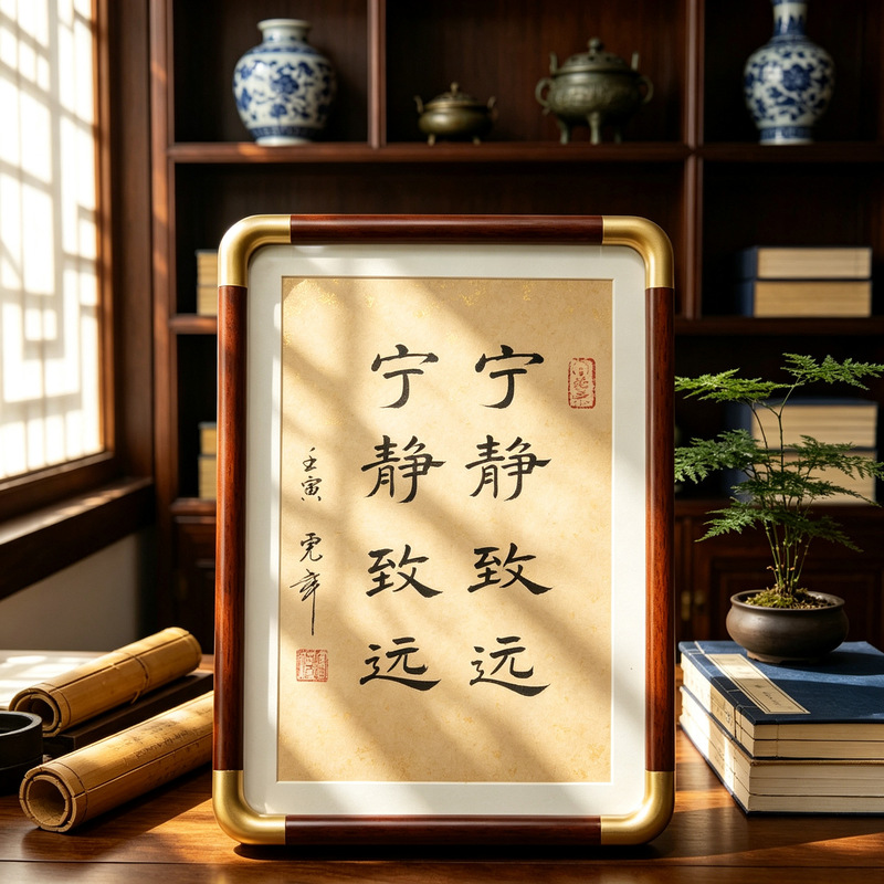 Solid wood picture frame with imitation copper corners, available in 6-inch, 7-inch, 8inch 10inch A4, A3 sizes Solid wood picture frame with imitation copper corners, available in 6-inch, 7-inch, 8inch 10inch A4, A3 sizes