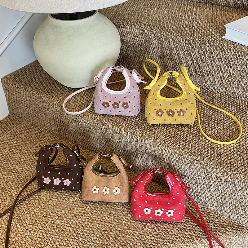 Dolce y lindo bolso de niña de flores, mini bolso de bebé, otoño y invierno, nuevo bolso para niños