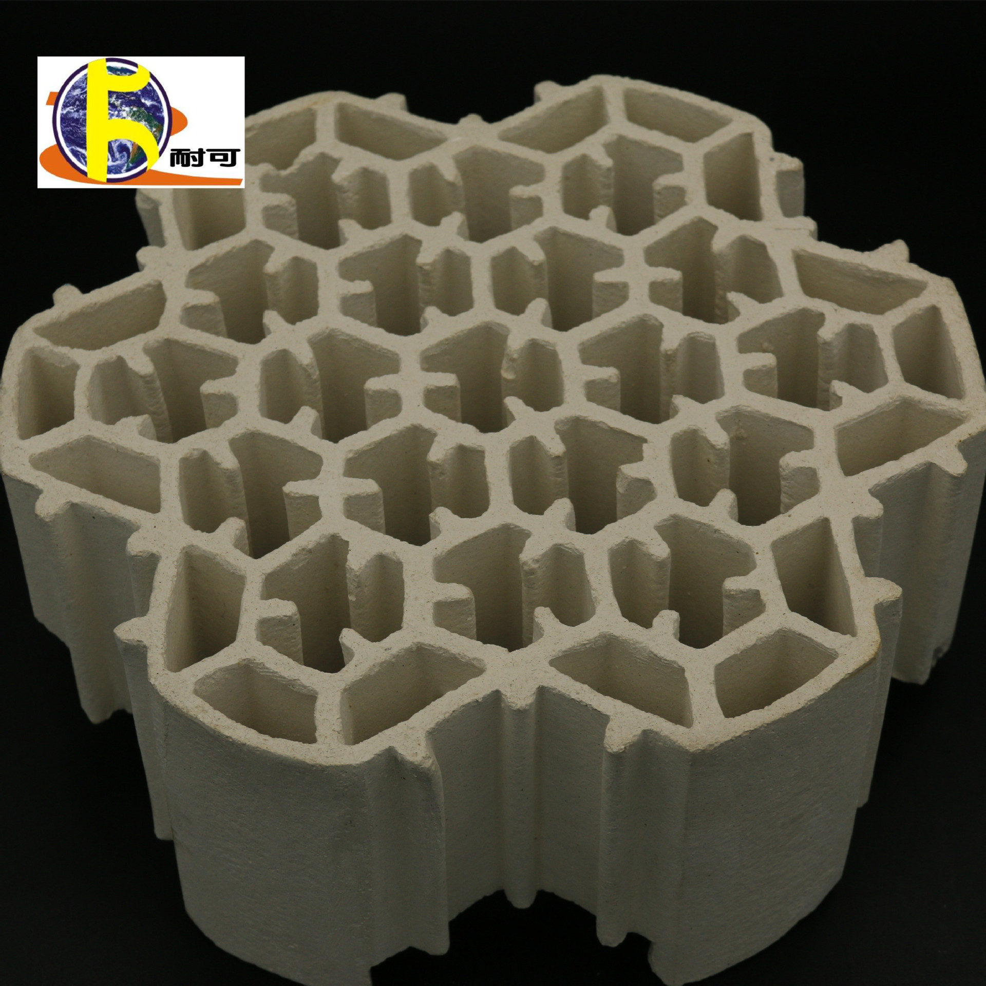 厂家供应 七孔连环焦化厂用轻瓷填料  陶瓷规整填料 全瓷组合
