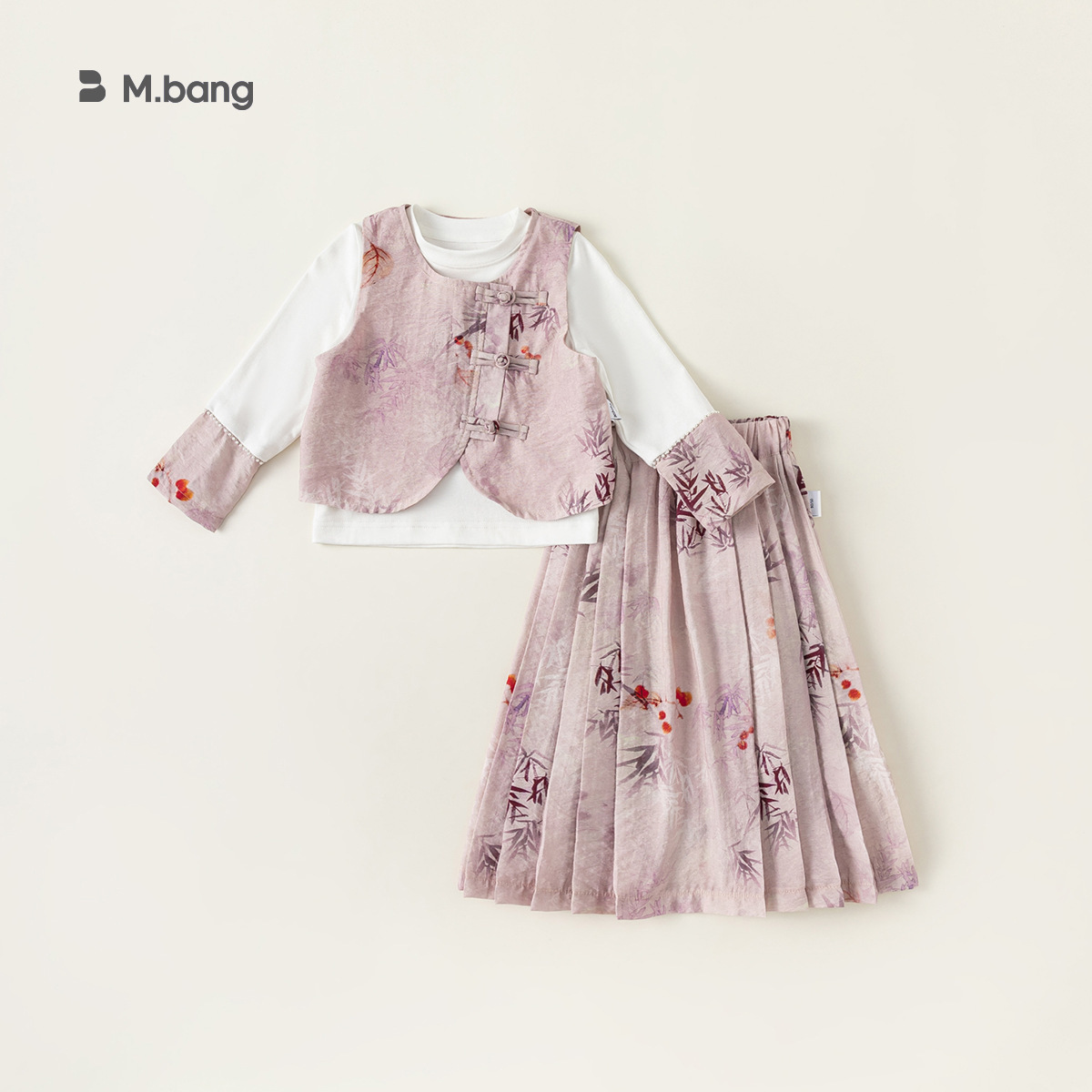 [Envío gratis] Nuevo traje de estilo chino para niñas, traje Tang para niños, traje nacional Hanfu, falda de dos piezas