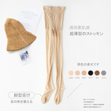 脚型丝袜日本女防勾丝夏季防晒超薄任意剪菠萝袜裸感光腿神器黑丝