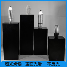 黑色烤漆展示台展示架展会立柱服装店学校道具活动展览多功能展示