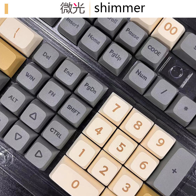 Shimmer XDA altamente sublimación personalidad clave Cap PBT material opaco Teclado mecánico tapa pequeño conjunto completo en caja