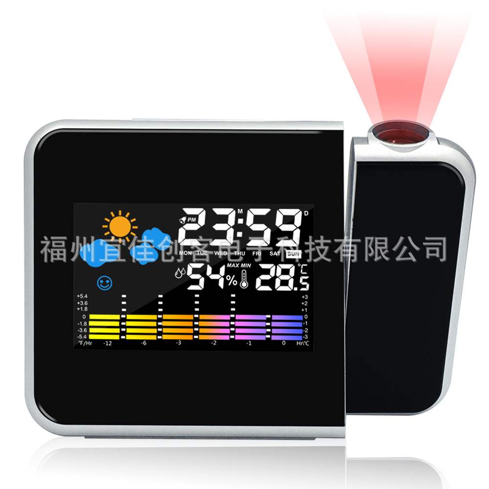厂家供应8190投影钟 led彩屏投影闹钟创意气象站儿童智能电子闹钟