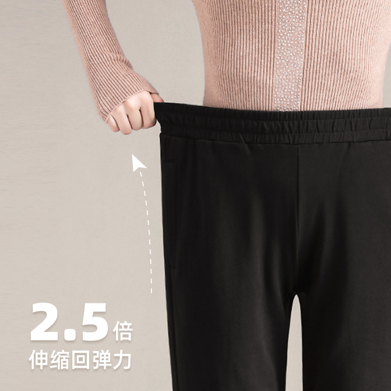 胖mm大码女裤纯棉特大码宽松200斤中年妈妈运动裤春款直筒秋064