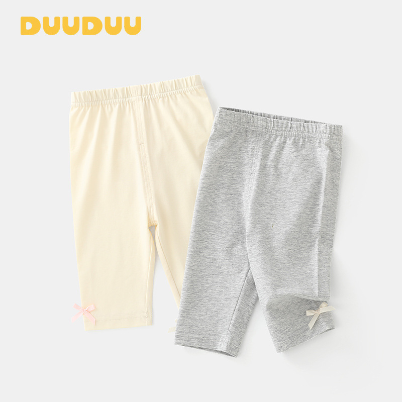 Duuduu Summer 2025 New Kidsren's Pants Baby Girl Leggings Category a Outer Wear Baby Pants Summer Thin Style