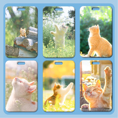 治癒的貓貓卡套批發學生飯卡校牌胸牌工作證門禁卡套小卡廠牌胸牌