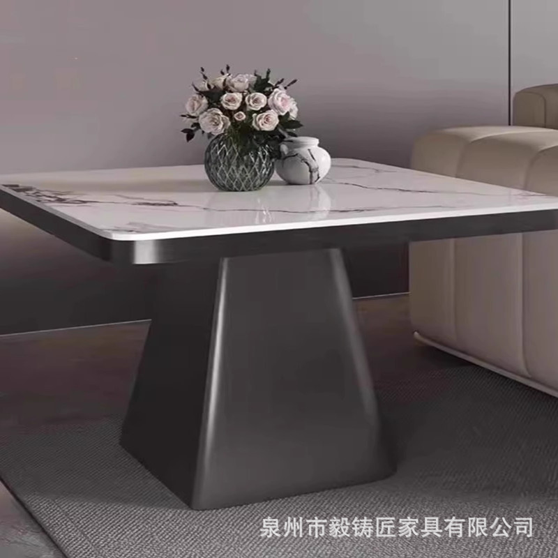 【Lowest Price Online】Slate Side Table for Living Room, Balcony, Small Table for Hotels and Guesthouses, Slate Small Coffee Table, Light Luxury