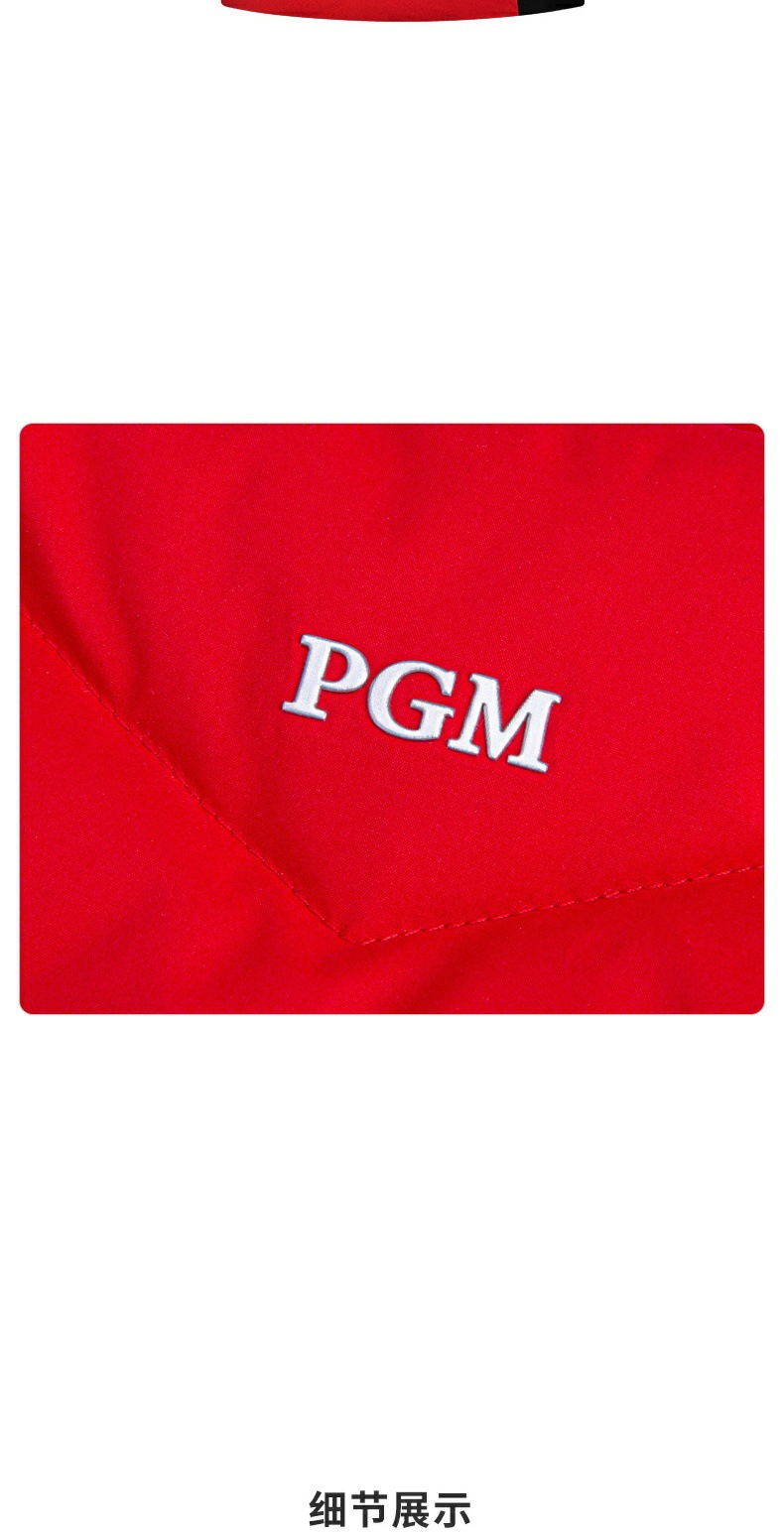 Áo gi lê lông vũ nữ golf PGM chống gió giữ ấm thu đông — YF521-màu đỏ, YF521-màu trắng chi tiết 14