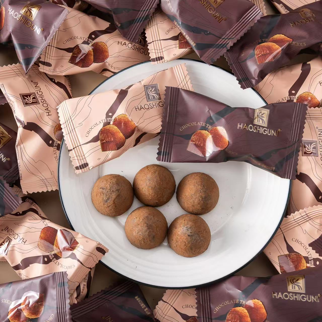 松露巧克力结婚婚庆喜糖年货招待解馋小零食散称批发(代可可脂)