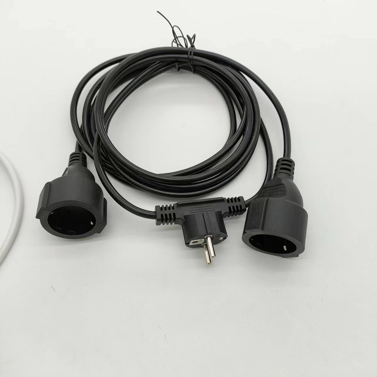 批发欧标电源线 欧规延长线插座 欧式一分二德式法式连接线插头