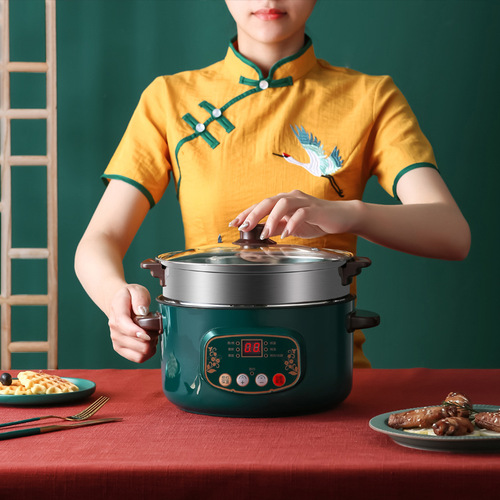 Internet celebrity multi-functional three-layer electric steamer dormitory student home mini smart small electric cooker electric hot pot steamer