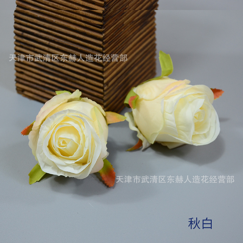 油絵のバラの花の頭のつぼみの芯のバラの花のバラの壁の装飾の手の花の帽子の花はdiyの花輪を作ります。|undefined