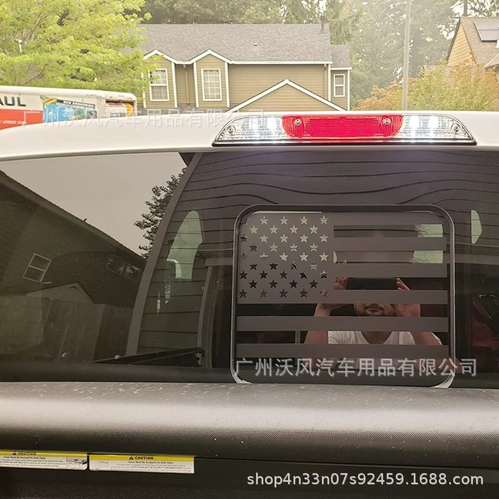 Подходит для Ford F150, F250, F350, среднее стекло окна с наклейкой американского флага на заднее окно D512