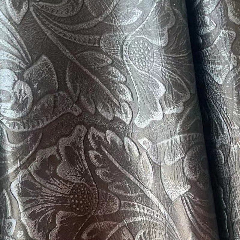 厂家现货花纹牛皮 皮革面料 软包 家居 沙发服装装饰适用