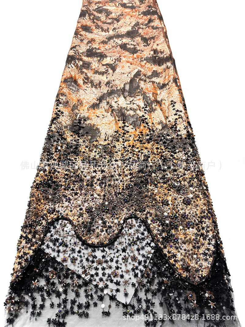 Fabrica directa de cuentas Jacquard tela de encaje Gaoding ropa de moda de cena de fiesta tela de baile