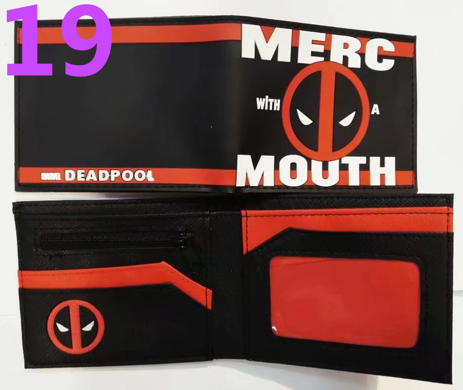 Deadpool deadpool cartera corta Marvel Avengers superhéroe pu cambio cartera
