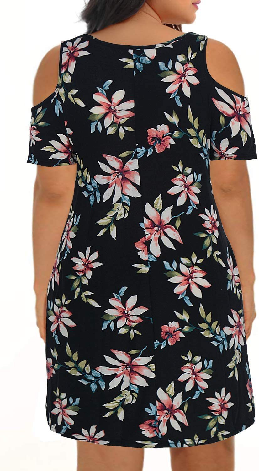 2025 primavera y verano nueva Europa y América transfronteriza Amazon AliExpress ropa de mujer cuello redondo mangas cortas hombros abiertos vestido impreso image 42