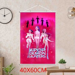 动画kpop demon hunters猎魔女团挂画卷轴墙画40X60CM