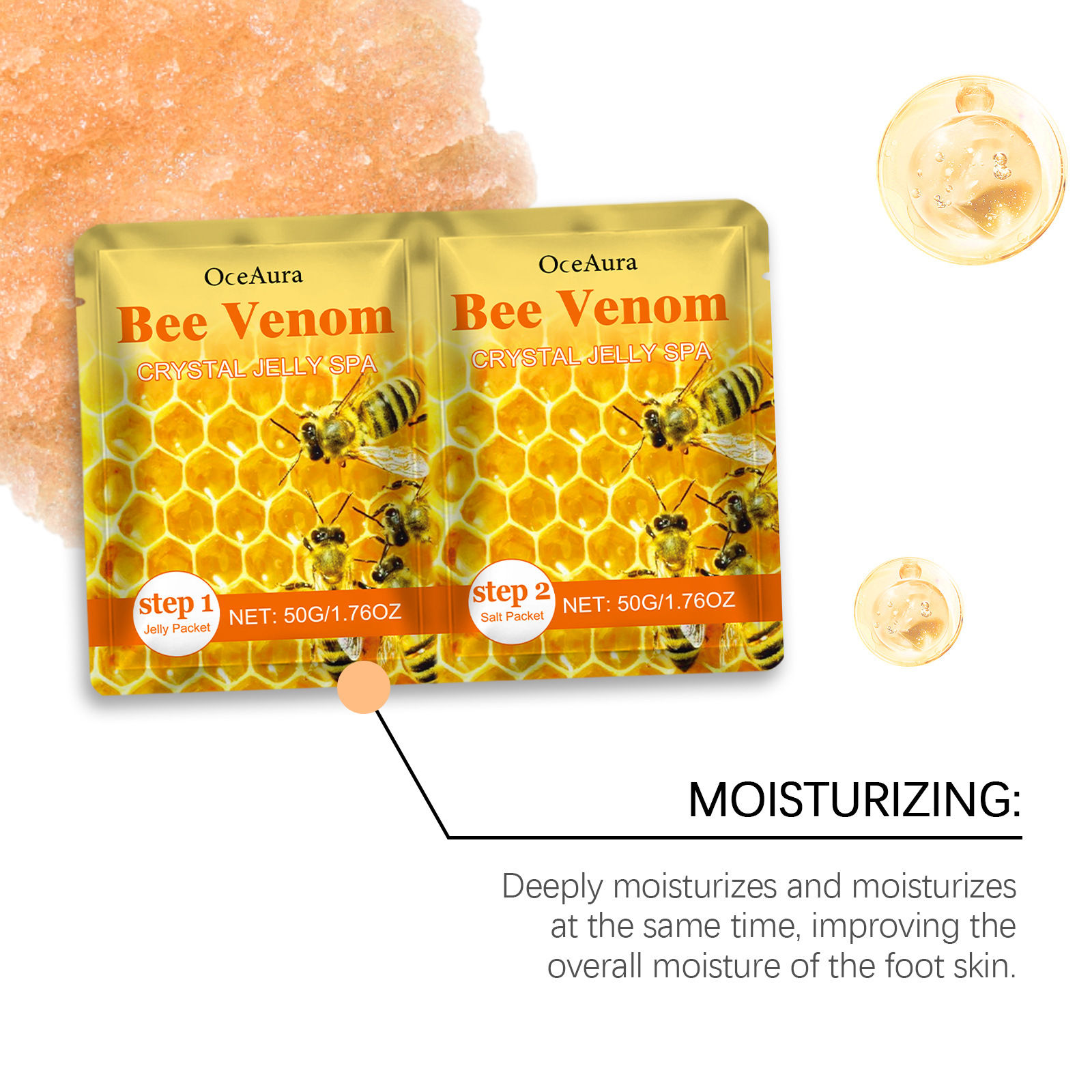 Serija Foot Crystal Mud, čiščenje stopal, vlaženje in pomlajevanje kože, zaščita stopal in namakanje stopal_voghion.com