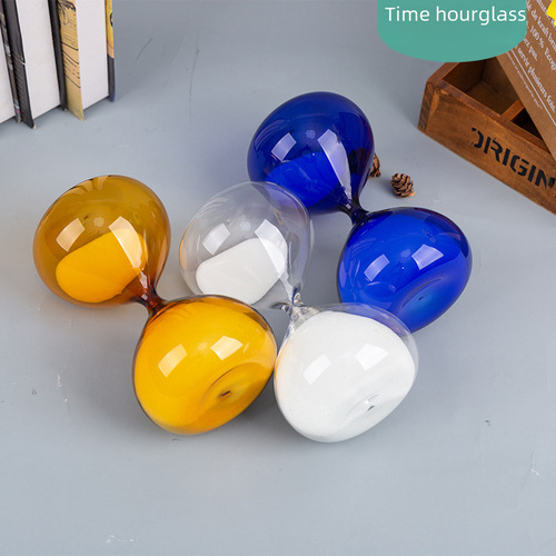 Colorful glass hourglass minimalist decor home TV stand accessory office computer desk modern ornament