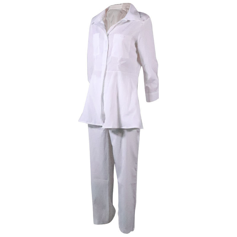 GraceChic FD483 Disponibile Autunno Inverno 2025 Nuovo Export Camicia a maniche lunghe da donna Pantaloni tinta unita Completo due pezzi_voghion.com