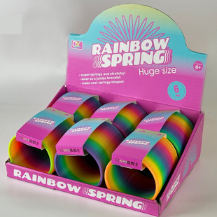 New Environmentally Friendly Plastic Large American Color Rainbow Circle 10*10.5cm Multi-Play Educational Gift Toy