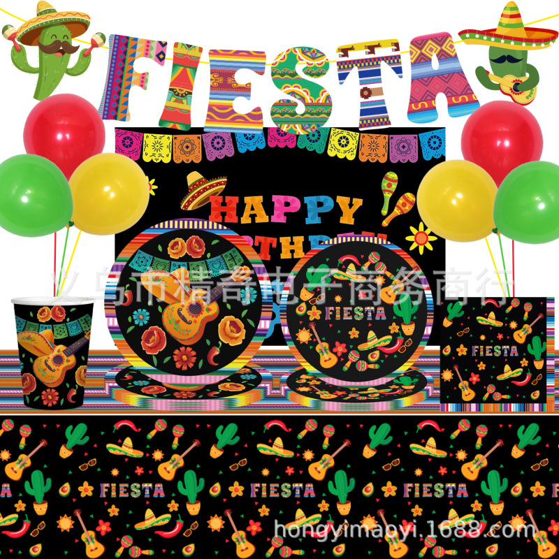 New Mexican Carnival Theme Party Holiday Decoration Dead Day Paper Tray Paper Cup Tablecloth Disposable Tableware New Mexican Carnival Theme Party Holiday Decoration Dead Day Paper Tray Paper Cup Tablecloth Disposable Tableware