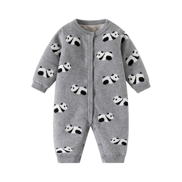 Plush gray panda ha