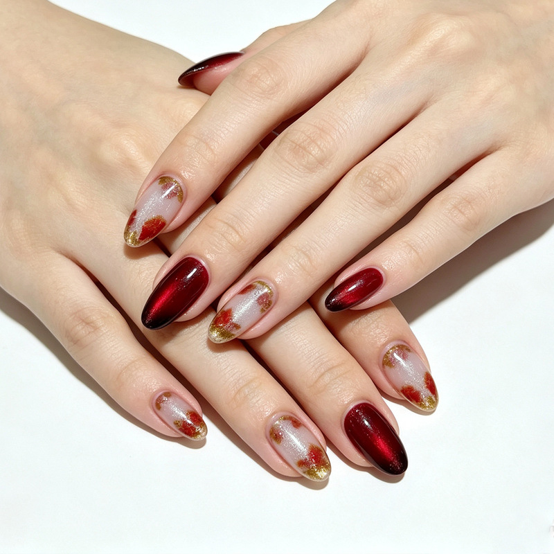 10-Piece Almond-Shaped Wearable Nails with a High-End, Elegant Vibe, Cat-Eye Nail Art, Simple and Complexion-Enhancing, Removable Fake Nails 10-Piece Almond-Shaped Wearable Nails with a High-End, Elegant Vibe, Cat-Eye Nail Art, Simple and Complexion-Enhancing, Removable Fake Nails