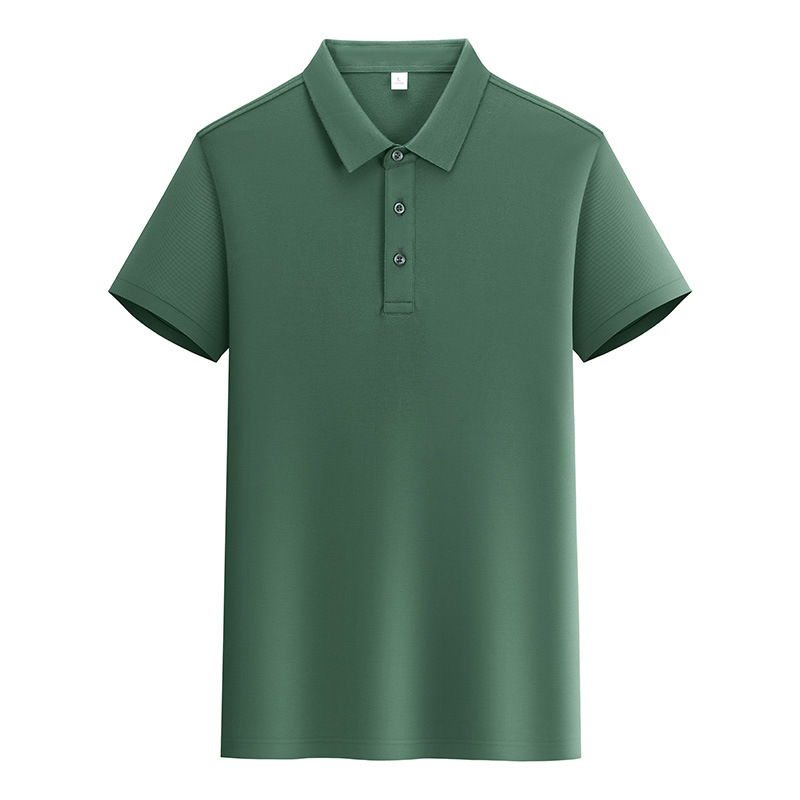 Polo de manga corta de algodón Pima de alta gama con solapa de negocios, polo de algodón para hombre, ropa de trabajo personalizada.