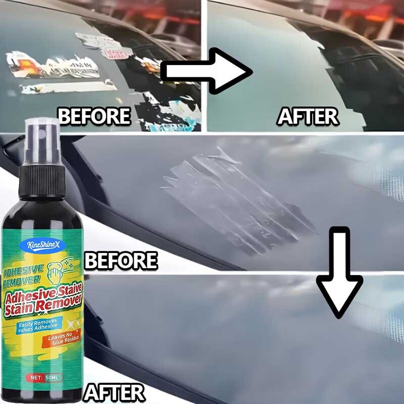 Kineshinex Adhesive Remover Spray Safely Removes Sticky Residue and Quickly Removes Labels, Stickers, and Decals