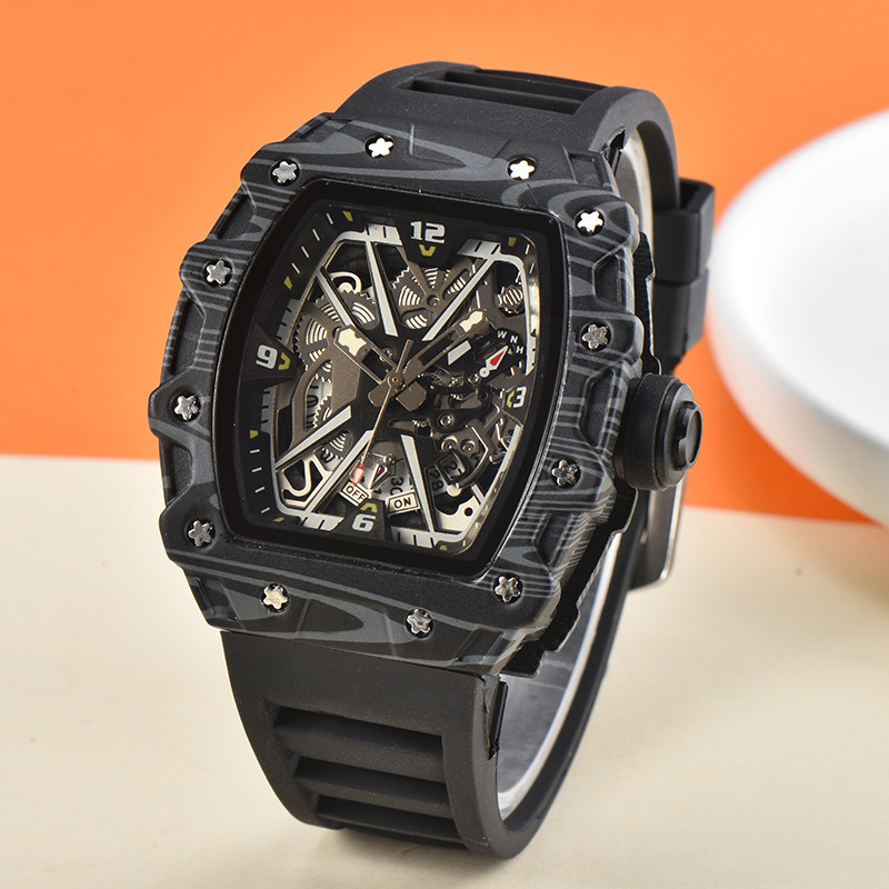 Other Richard Mille Style Carbon Fiber Quartz Watch