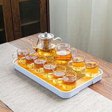 耐热玻璃功夫茶具套装家用泡茶器透明茶杯带把红茶花茶壶办公茶纳