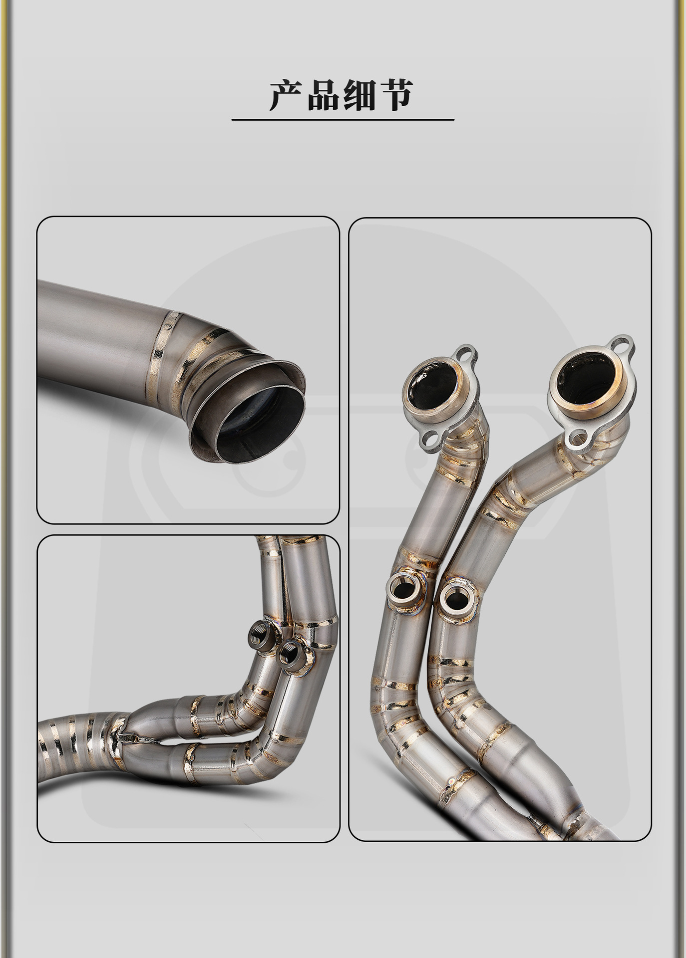 KTM Duke 790/890 motorcycle modified exhaust pipe, lightweight, specialized titanium alloy front section, non-destructive installation