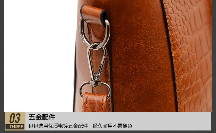 Fashion Embossing Large-capacity Shoulder Messenger Bag Wholesale display picture 16