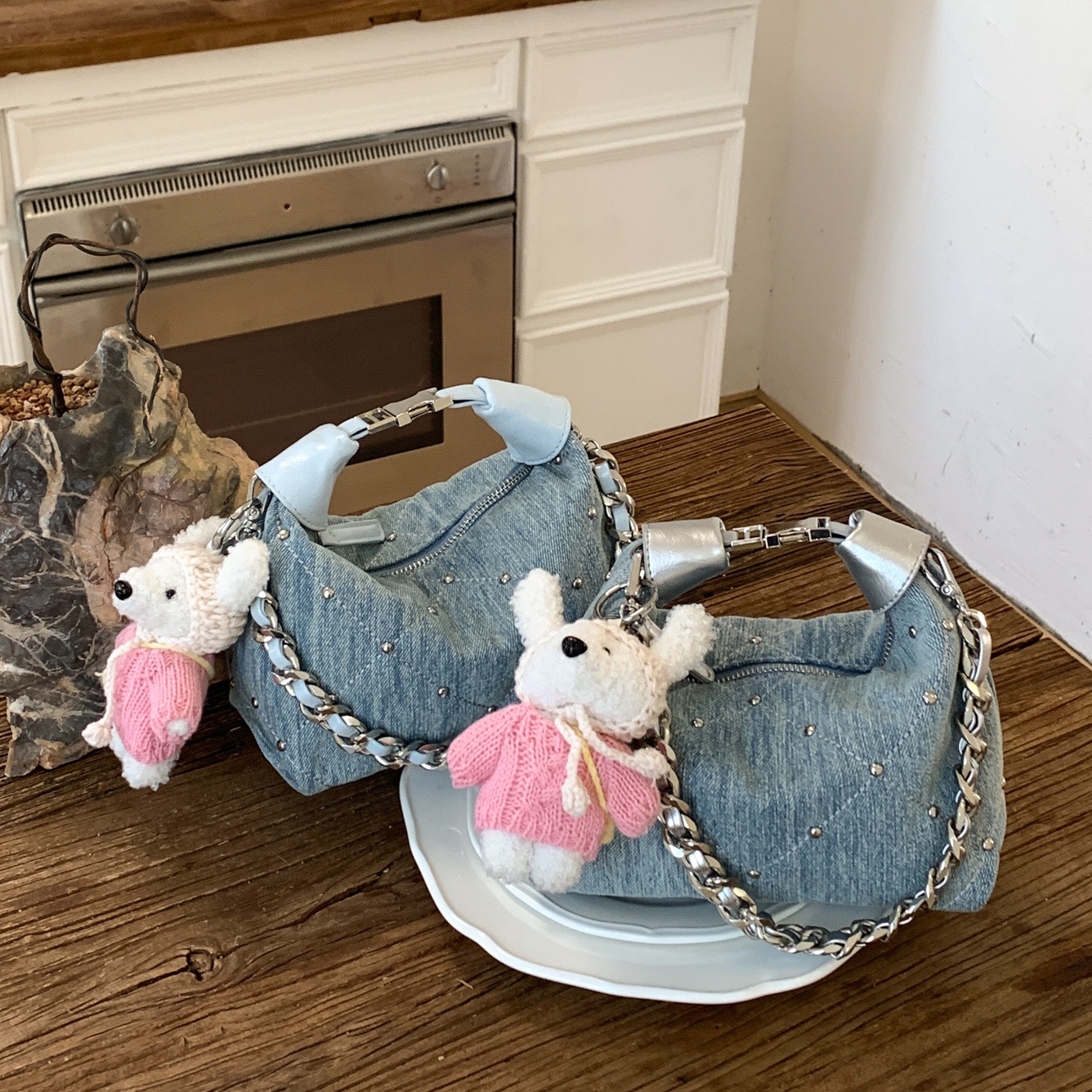 Denim Shoulder Bag For Women, Stylish Work And Commuter Design_voghion.com