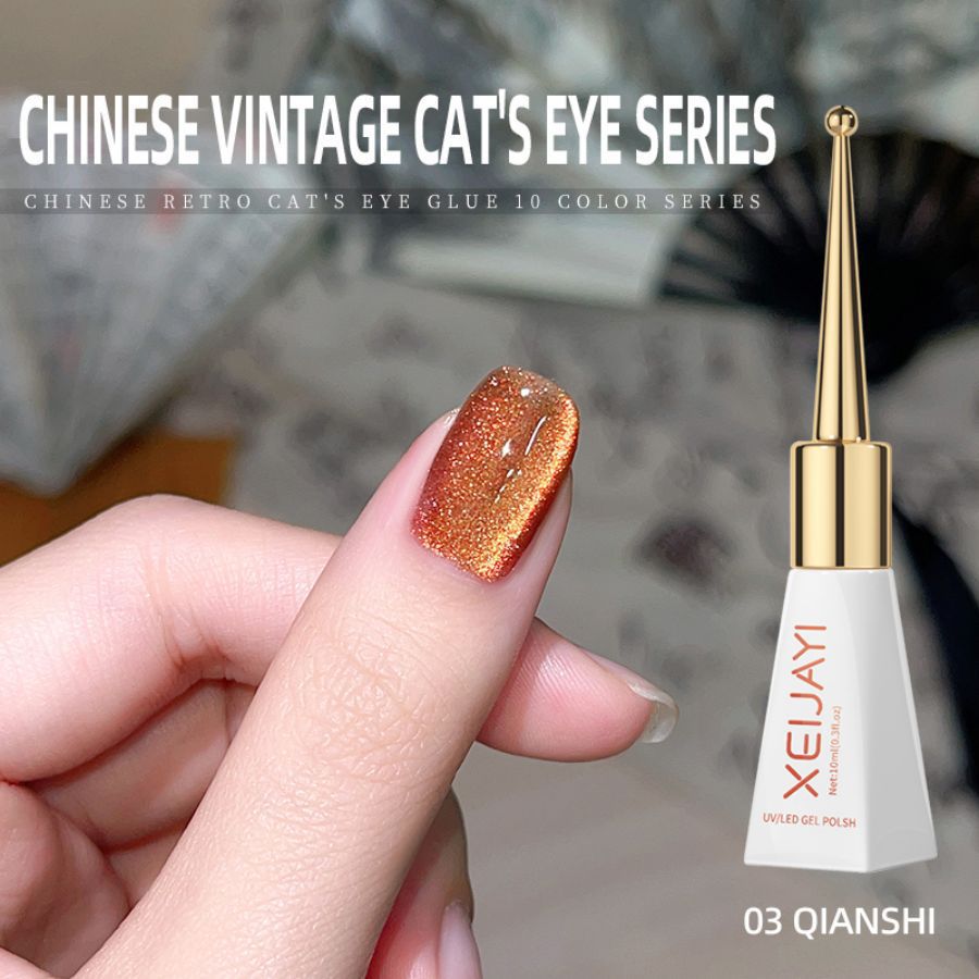 Flash chino retro ojo de gato esmalte de uñas pegamento nuevo otoño no gris ojo de gato pegamento para salón de uñas