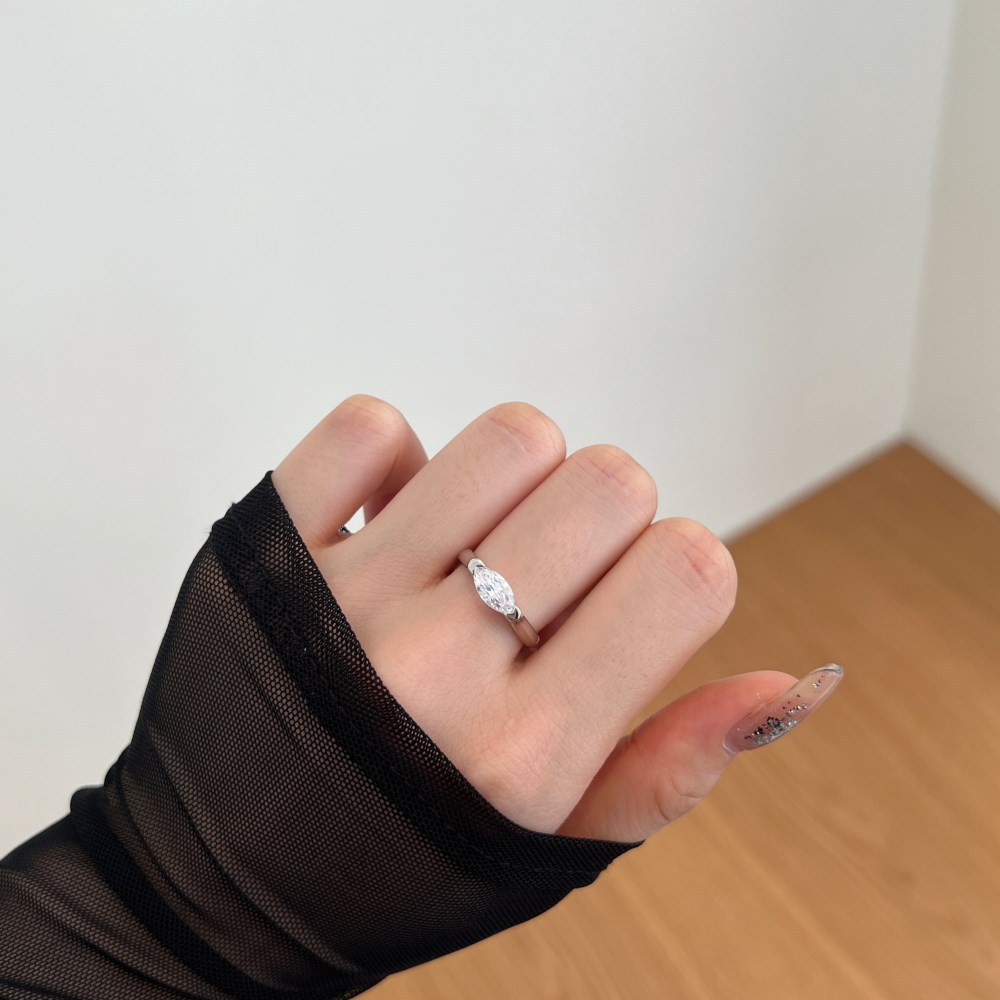 2g Weight Zircon Inlay Material Rings Classification 5, 9 Ring Size Holiday, Daily Occasion 925 Sterling Silver Material Geometric Pattern 2025 Spring and Summer Season Women's Gender Elegant, Simple Style Style 925 Sterling Silver Zircon Geometric Rings 925 Sterling Silver Rings 12