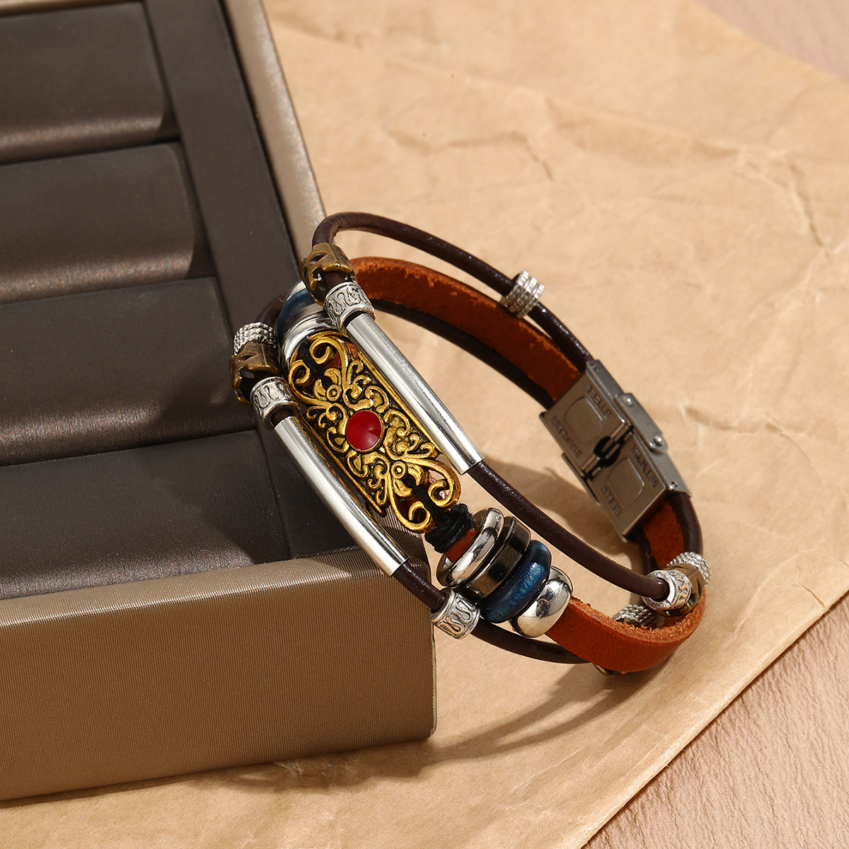 18g Weight December Birthstone Turquoise Inlay Material Bracelets Classification Leather Rope, Leather Chain Material 1 Piece Quantity Casual, Daily, Shopping Occasion Pu Leather Material Oval Pattern Men's Gender Inlay Design Modern Style, Cool Style Style Modern Style Cool Style Oval Pu Leather Inlay December Birthstone Turquoise Men's Bracelets Men Cord & Leather Bracelets 10